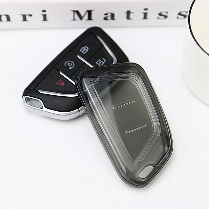 Transparent Soft Shell Key Case for Cadillac CT5, XT5, CT4, GT4, CT6