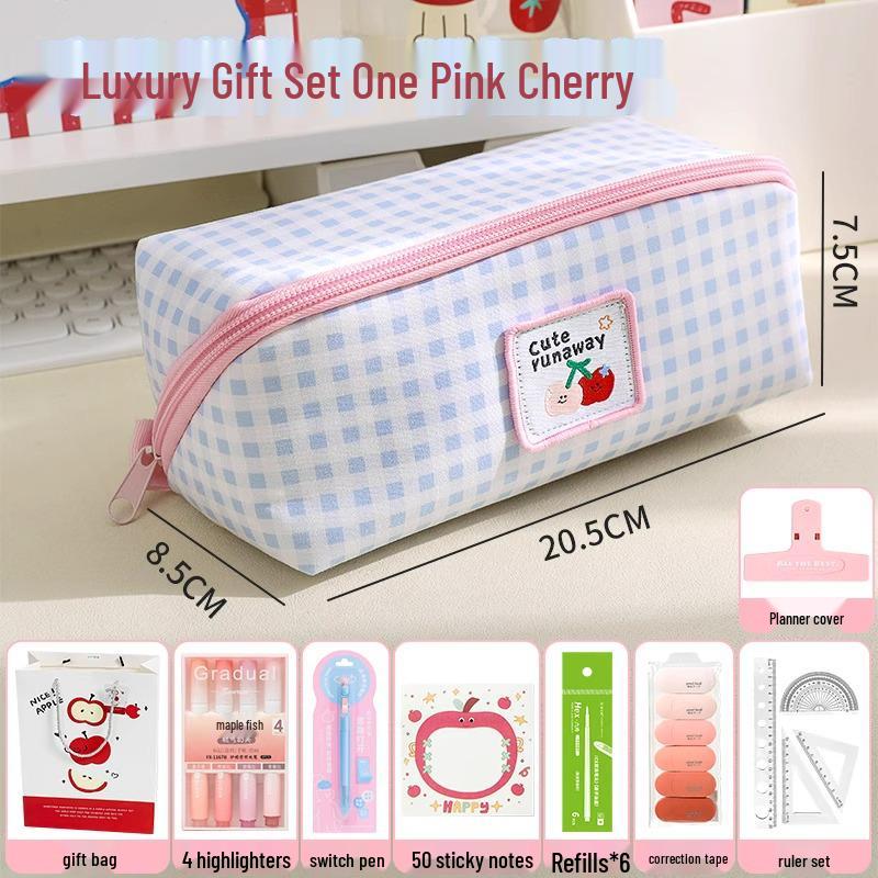 Stylish Large-Capacity Pencil Case for Girls - Cute Design, Perfect for School Supplies