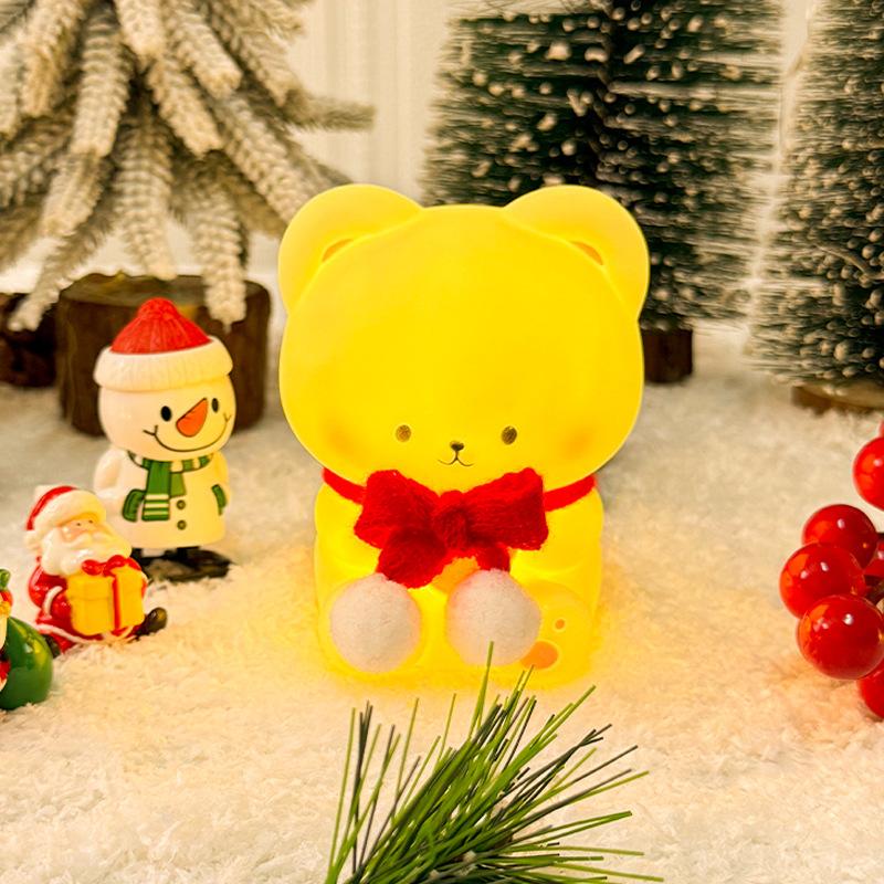 

Мультяшный рождественский медведь Ночной светильник Декоративный элемент Рождественский подарок Окружающий свет Christmas Bear