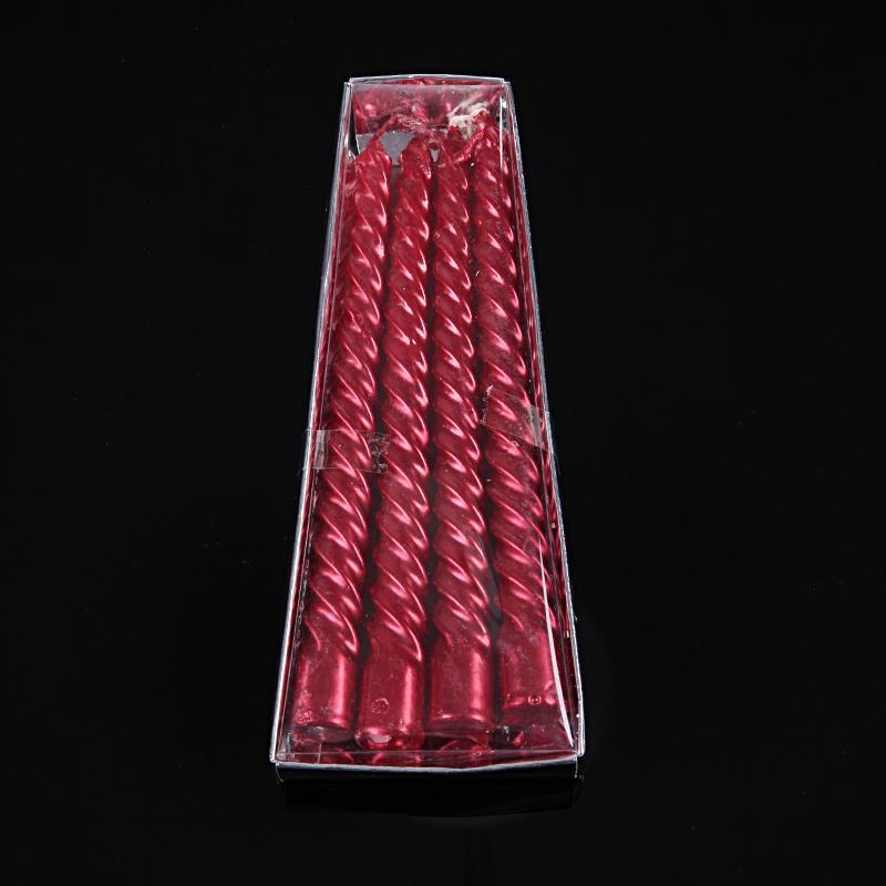 Electroplated Colored Spiral Long Stick Candle - Ideal for Christmas, Weddings, Birthdays, and Romantic Decor.