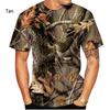 T-shirt Mimetica da Caccia T-shirt Estiva Uomo Stampa 3D Streetwear Abbigliamento Manica Corta Abbigliamento T-shirt di Lusso Uomo Abbigliamento