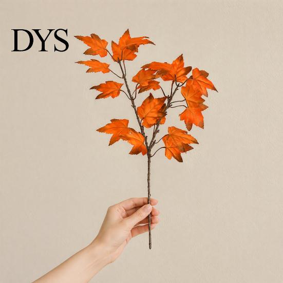 Fake Fall Leaves for Floral Arrangements Artificial Maple Leaf Stems, Faux Branches, Autumn Silk Realistic Branch Home Decoration Thanksgiving Harvest