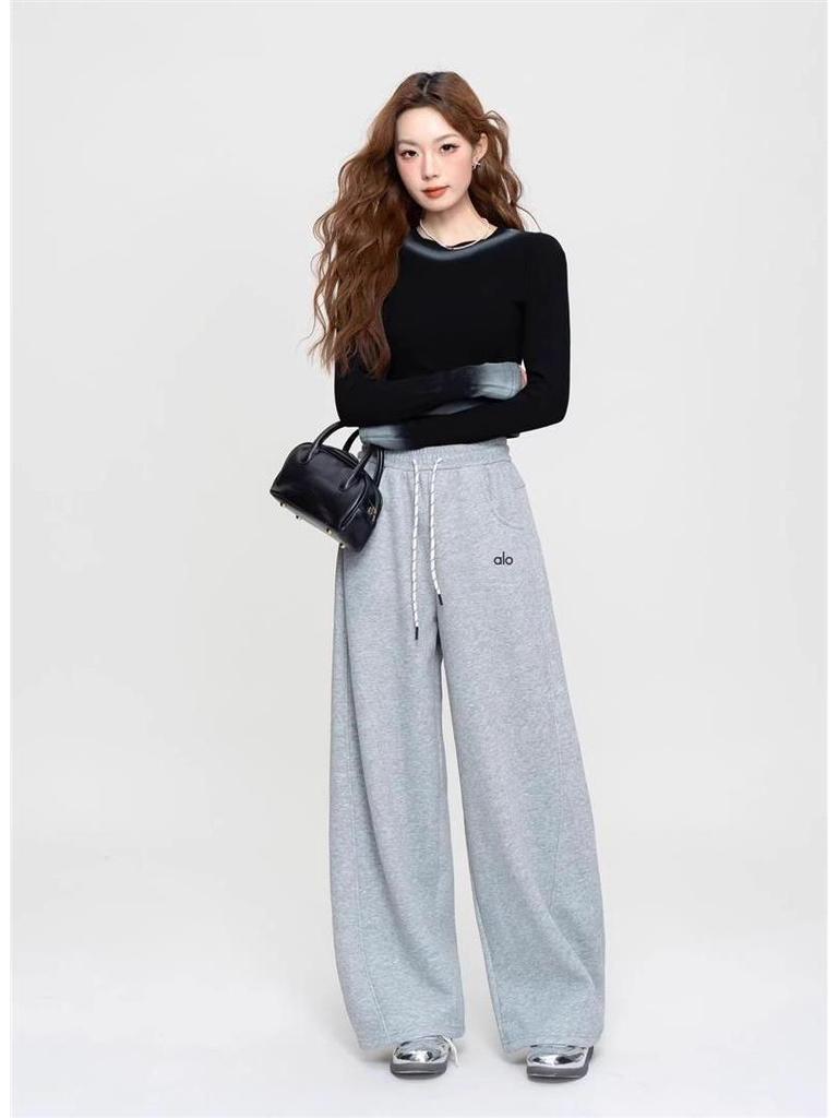 Nordamerika Frühling Stil Damen Schlankmachende Wolken-Yoga Weite Bein Fitnesshose