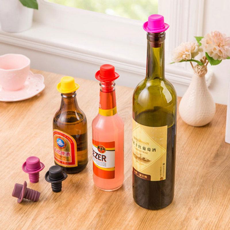 kitchen&Bar Tools Wine Silicone Stoppers Preservation Beer Lid Beverage Closures Seasoning Bottle