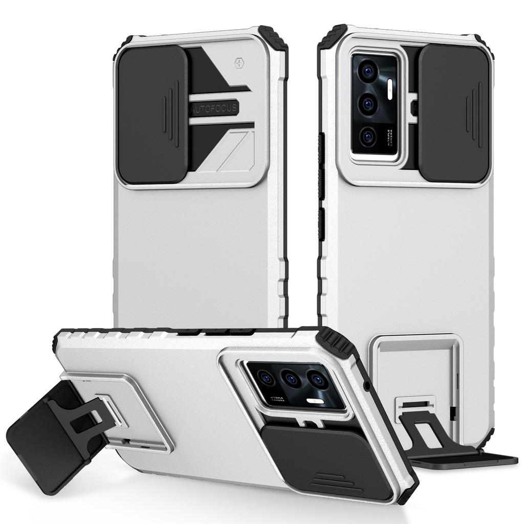 Shockproof Case For VIVO Y17S Y15S Y12A Y11 2019 Slide Camera Lens Protection Stand Phone Cover For VIVO Y5 2020 Y1S V23 5G S10E