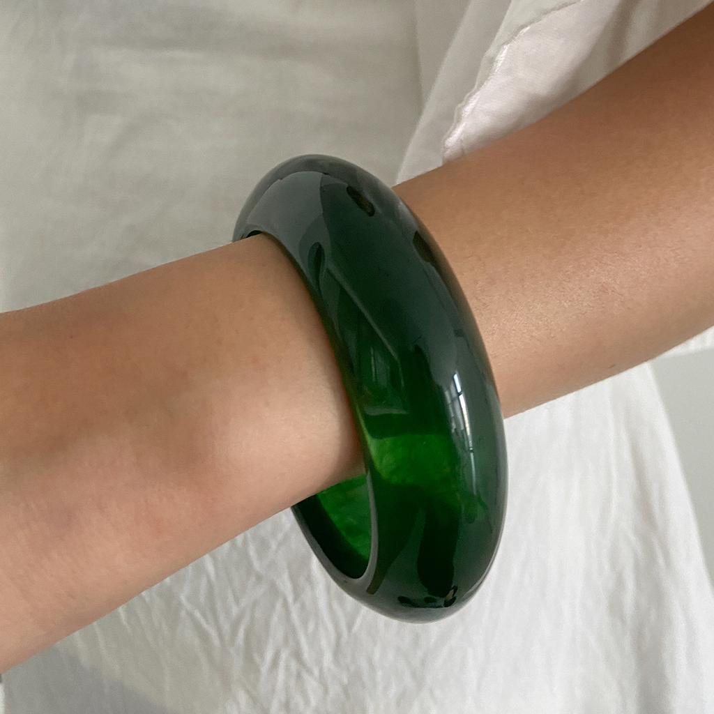 Ingemark 3 Styles Boho Resin Thick Chunky Bangles for Women New Trend Punk Stacking Up Arm Bracelets Couple Daily Party Jewelry