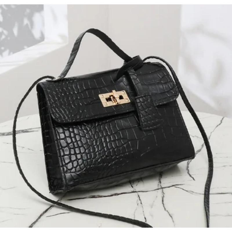 Crocodile Print Handbag Shoulder Bag PU Material for Carrying Everyday Items Outdoors Fashion Backpack Shoulder Bag for Party