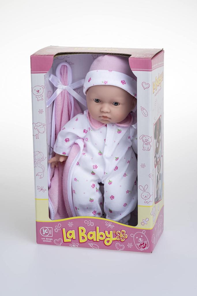 [JC Toys] JC Toys, La Baby 11inch Washable Soft Body Play Doll For Children 18 months Or Older, Designed by Berenguer 13107 [Item]