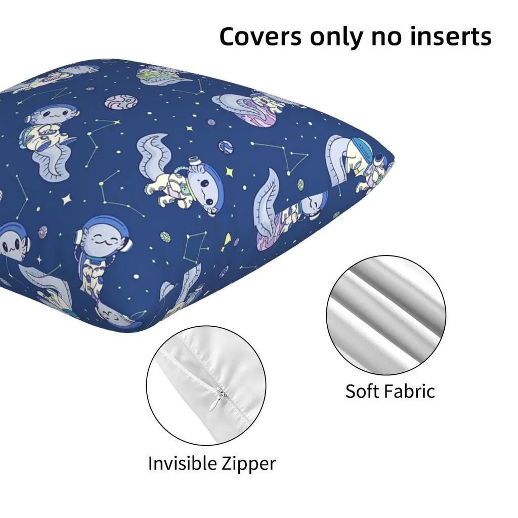 Just A Girl Who Loves Axolotls Space Axolotl 2 Pcs Square Pillowcase Pillow Cover Cushion Comfort Throw Pillow For Home Bedroom