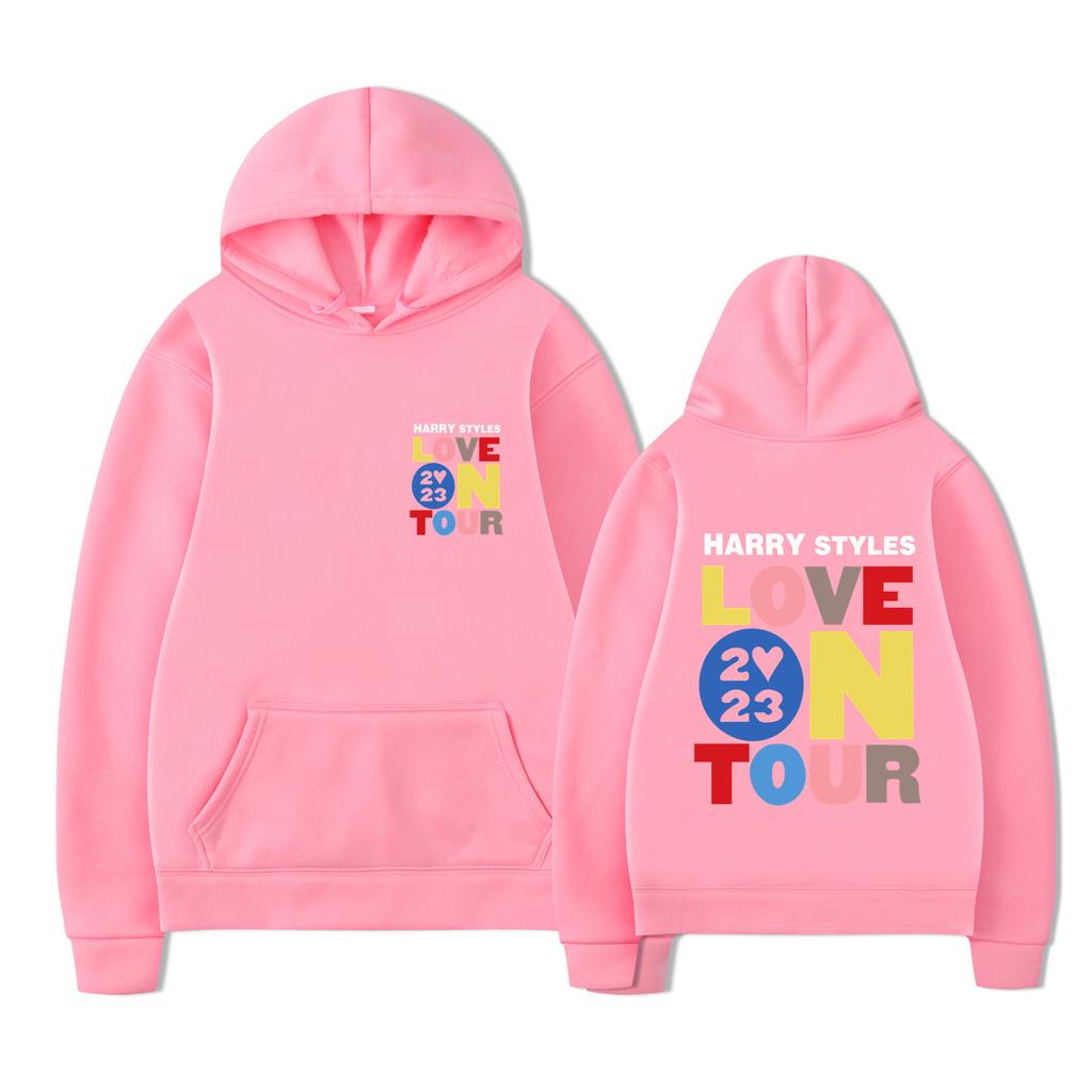 Love on Tour Print Fashion Sweatshirt Hip Hop Casual Tops Oversize Unisex Autumn Winter Fleece Streetwear Tops