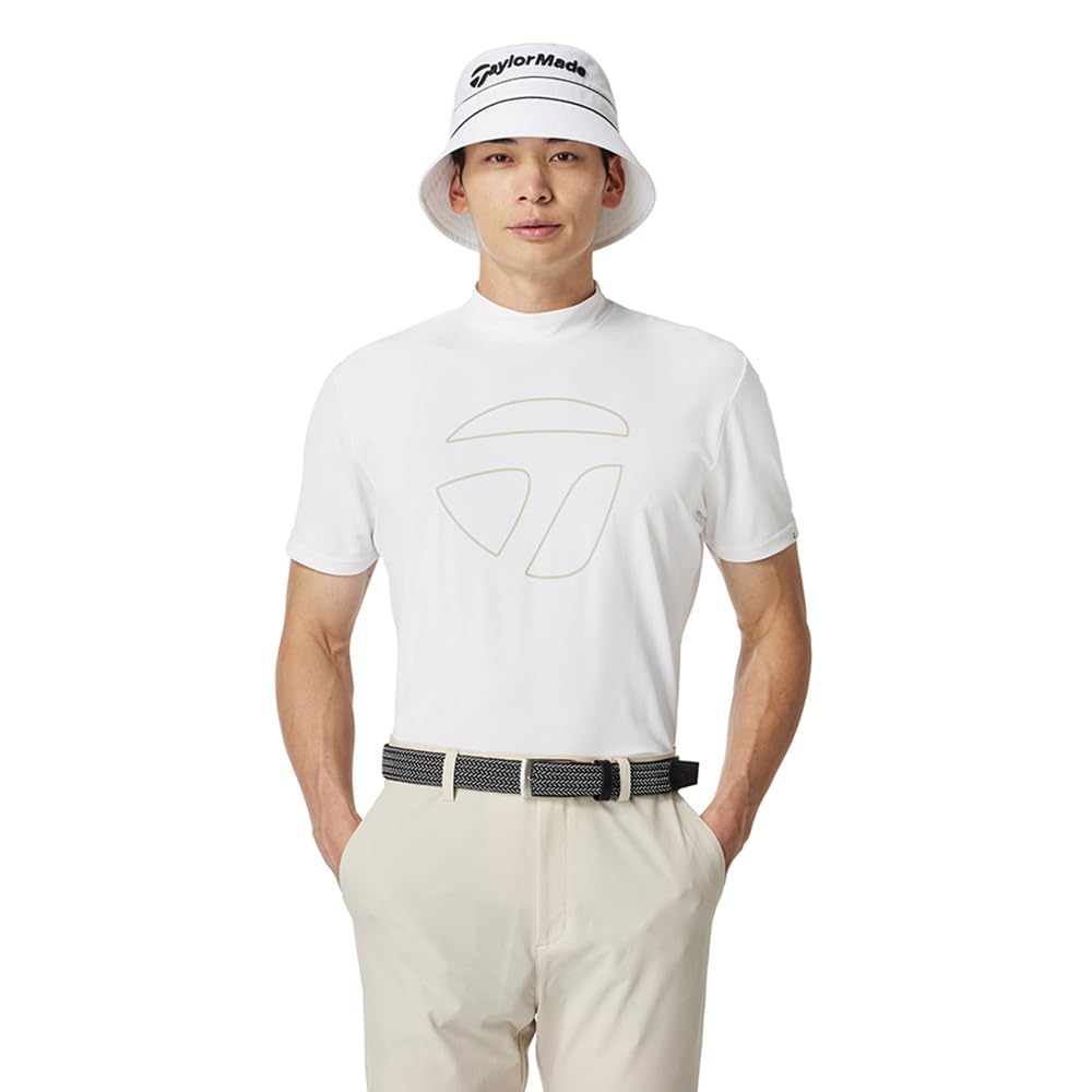 TaylorMade TM Basic S/S Mock, White, Size Small, Men's, 2025SS UN636