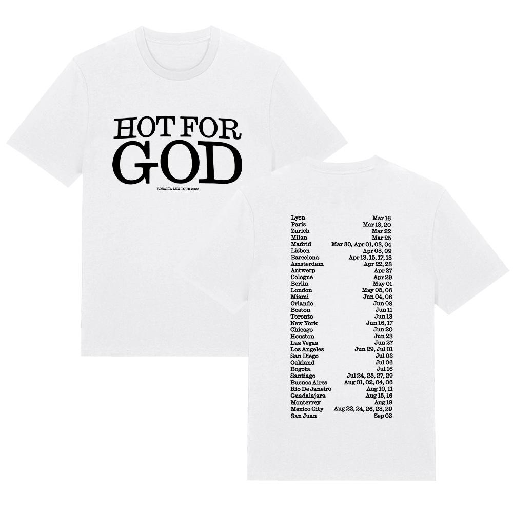 

Hot for God Tee Rosalía LUX TOUR 2026 T Shirts Women Men New Summer Fans Gift T-Shirt Casual Cotton Top Comfort Clothes XS