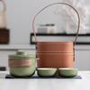 JINGRX Portable Ceramic Travel Tea Set