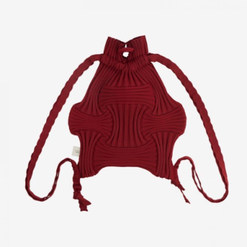 Pleatsmama Backpack Burgundy Newbow