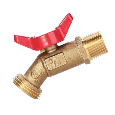 Vannes à boisseau sphérique en laiton 3/4 pouce Sortie GHT x Entrée NPT Adaptateur pour tuyau d'arrosage Vannes de drainage d'eau Raccords de tuyauterie d'eau