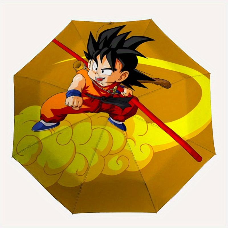 1pc Goku,Dragon Ball Automatic Folding Umbrella, Portable Design with 8 Ribs, Casual Outdoor Accessory HolidayBirthday Gifts yy250814015