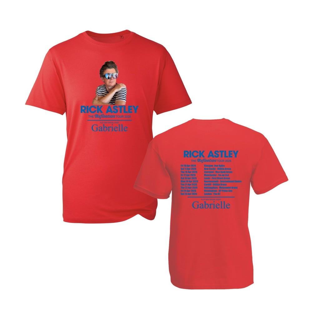 Rick Reflection Tour 2026 TShirt Astley Music Fan Gifts Unisex Concert Tee Top S