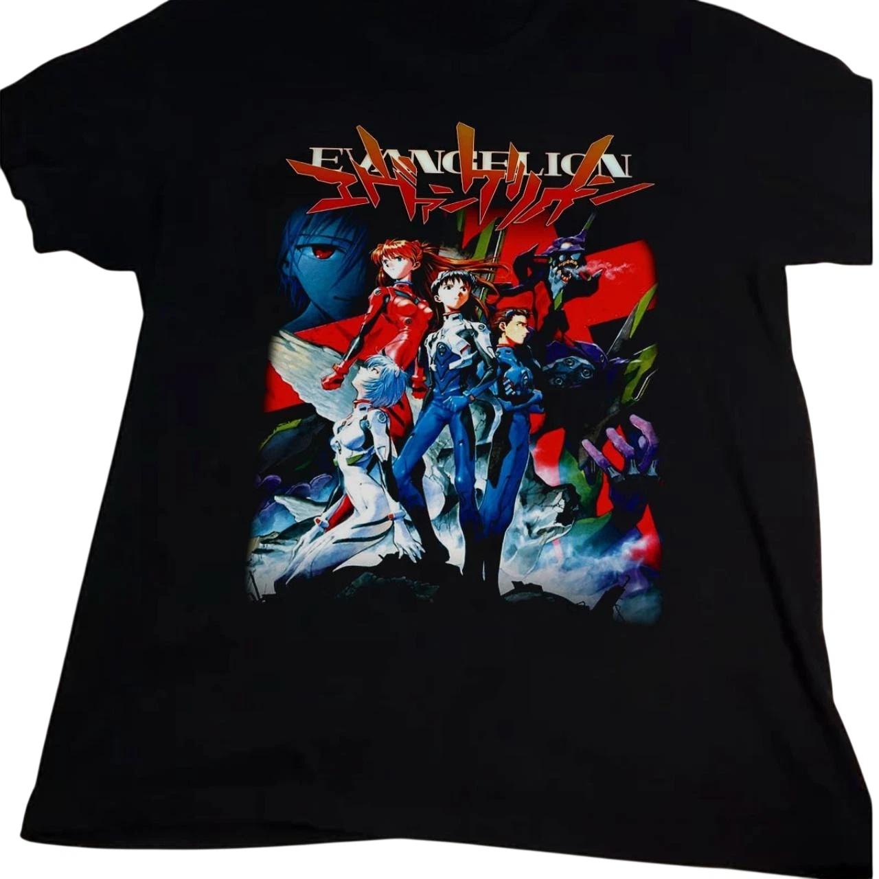 Neon Genesis Evangelion Anime Classic Style Black Unisex Shirt Reprint 4XL