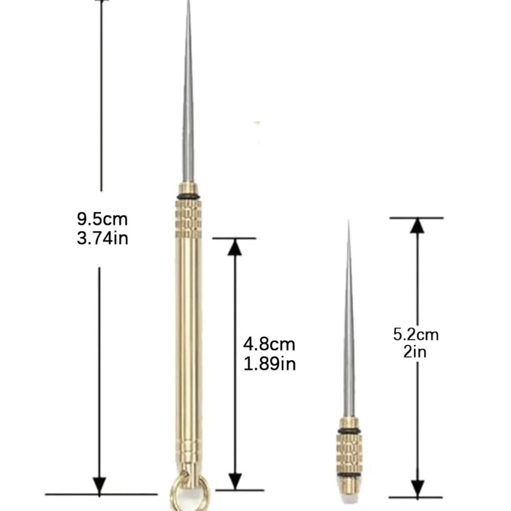 High Quality Metal Pocket Toothpick Multifunctional Portable Toothpick Tube Gold EDC Toothpick Outdoor