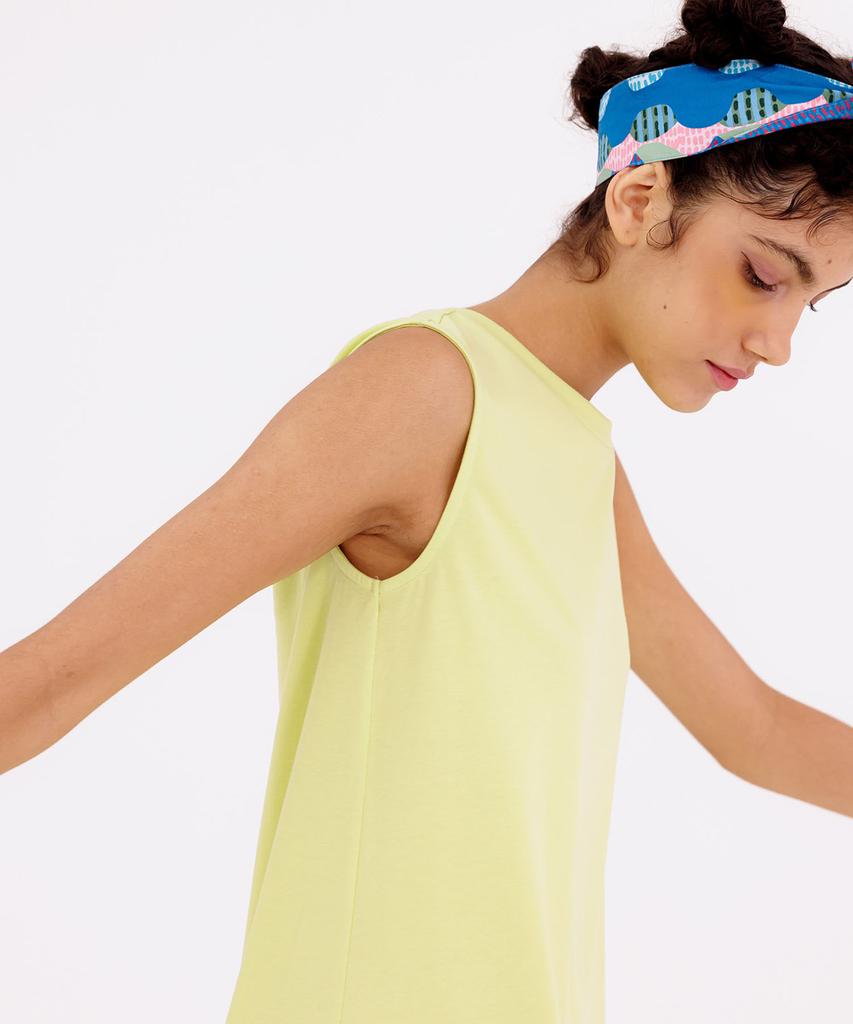 Seondeilaunji Women'S Lime Twist Sleeveless Dress Swkfaop0059