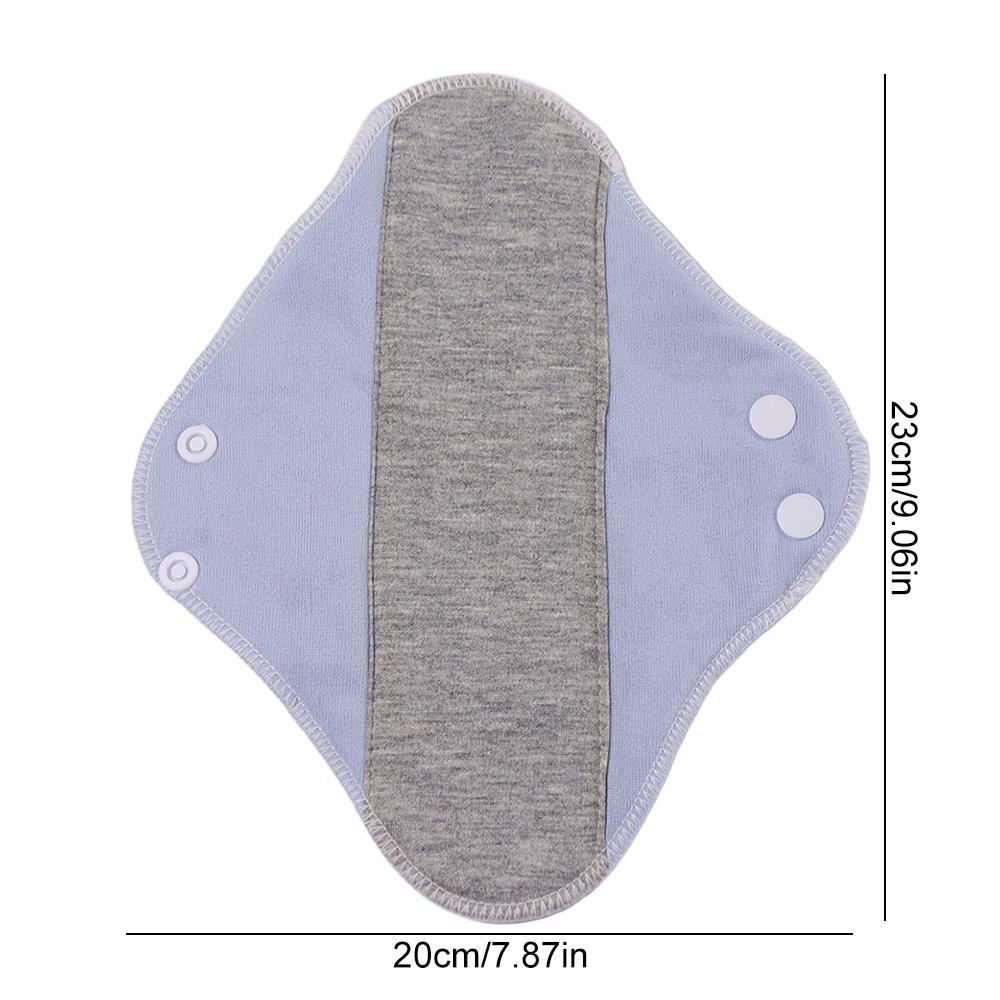 6Pcs Graphene Menstrual Cloth Pads Washable Nursing Pad for Women Diaper Sanitary Napkin Lady Care