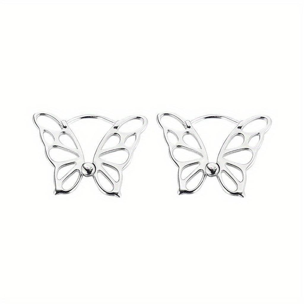 Hollow Butterfly Design Hoop Earrings Jewelry for Women Girls Daily Wear And Ideal Gift For Friends And Girlfriend