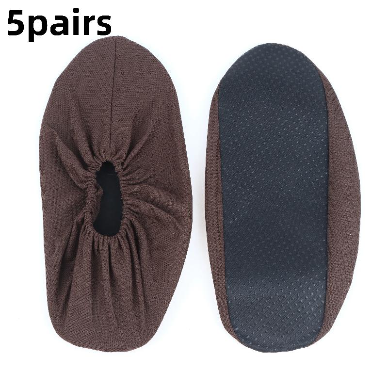 5 Paar Wiederverwendbare Waschbare Überschuhe Rutschfeste Staubdichte Schuhschoner für Baustellen Teppichreinigung