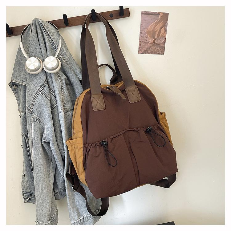 Schoolbag Simple Niche Backpack Portable Casual Large Capacity Shoulder Bag Loose Fashion Versatile Commuter Women's Backpack