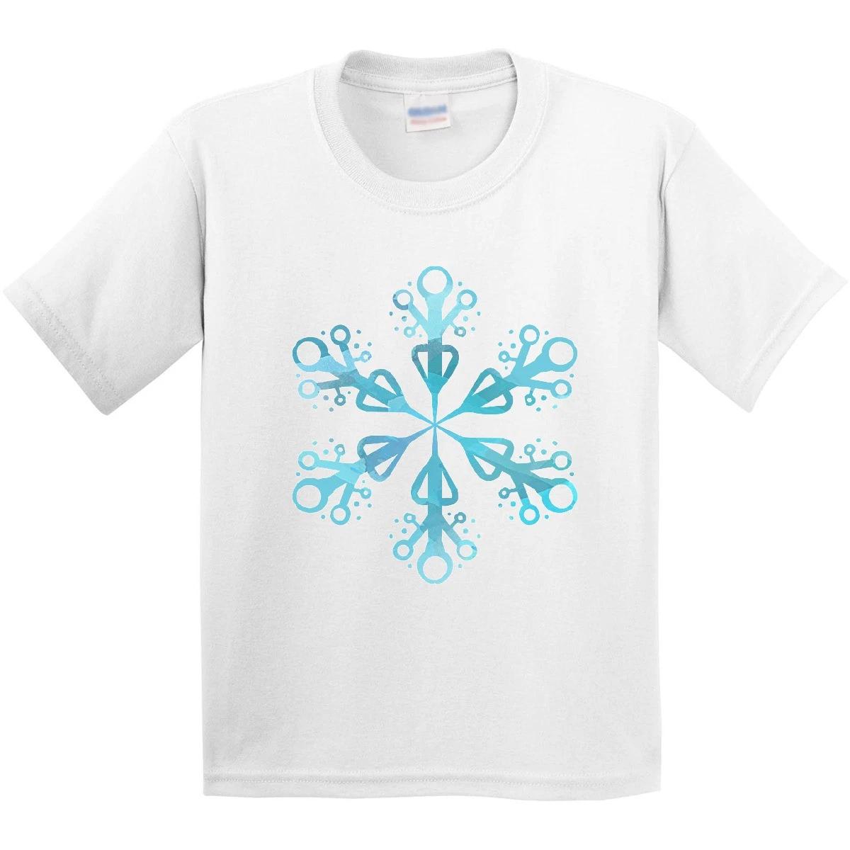 Inktastic Icy Blue Winter Snowflake Youth T-Shirt Snow Watercolor Snowing Pretty 100