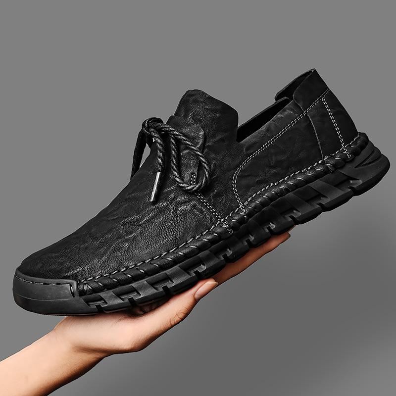 

Foreign trade export to Italy original order withdrawal high-end new shoes men s soft-soled casual shoes single shoes 38 чёрный
