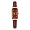 Fashion Trend Ankola Red Belt Watch Niche High-End Red Quartz Women'S Watch Retro Simple Watch