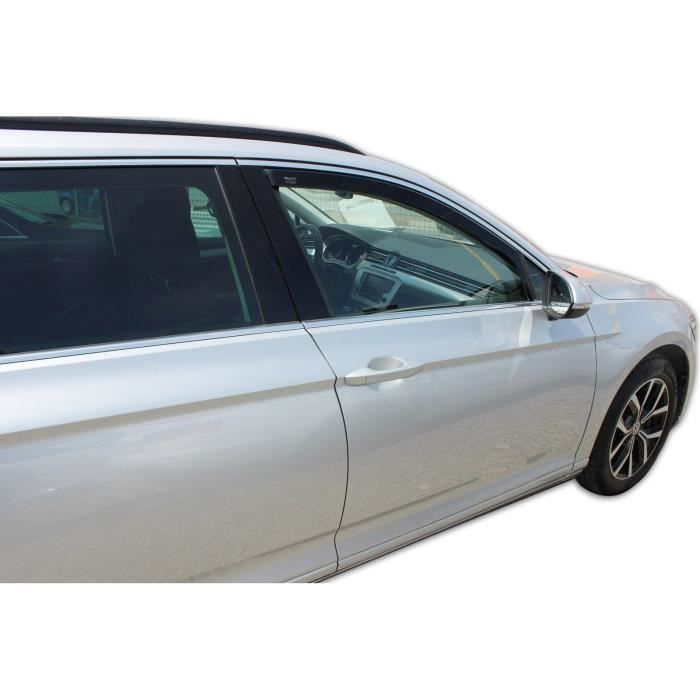 Déflecteurs D'air - J&J AUTOMOTIVE - Volkswagen Passat B8 - Fumé - Acrylique Renforcé - Installation Facile