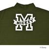 Mickey Mouse Short Sleeve Mock Neck Shirt [Delsol] (JP, Alphabet, L, Standard, Khaki)
