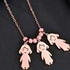 Stainless Steel Boy Girl Necklace Pendant Lover Necklace Choker Family Necklace  Lovers