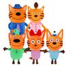 Popular Anime-Inspired Kitten Café Family Plush Doll for Kids