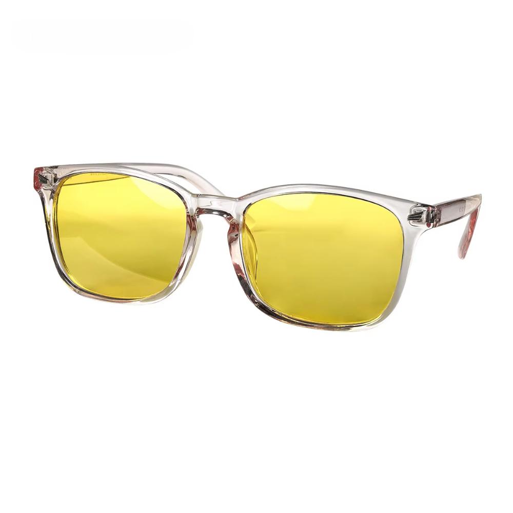 SHINU Night Vision Glasses Yellow Lens for Car Driving Clear View Day Night Square Goggles