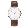Men Ultra Thin Watches Luxury Simple Leather Shockproof Waterproof Silver Gold WirstWatch Man Dad Gifts