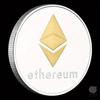 Ethereum Coin Souvenir Commemorative Silvery Plated Collectibles Coin Challenge Coin ETH Physical Cryptocurrency Crypto Coin