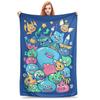 D-Dragon Quest Slime Plush Blankets Kids  Flannel Throw Blanket For Couch Chair Sofa Bed Warm Custom Quality Bedspread Gift Idea