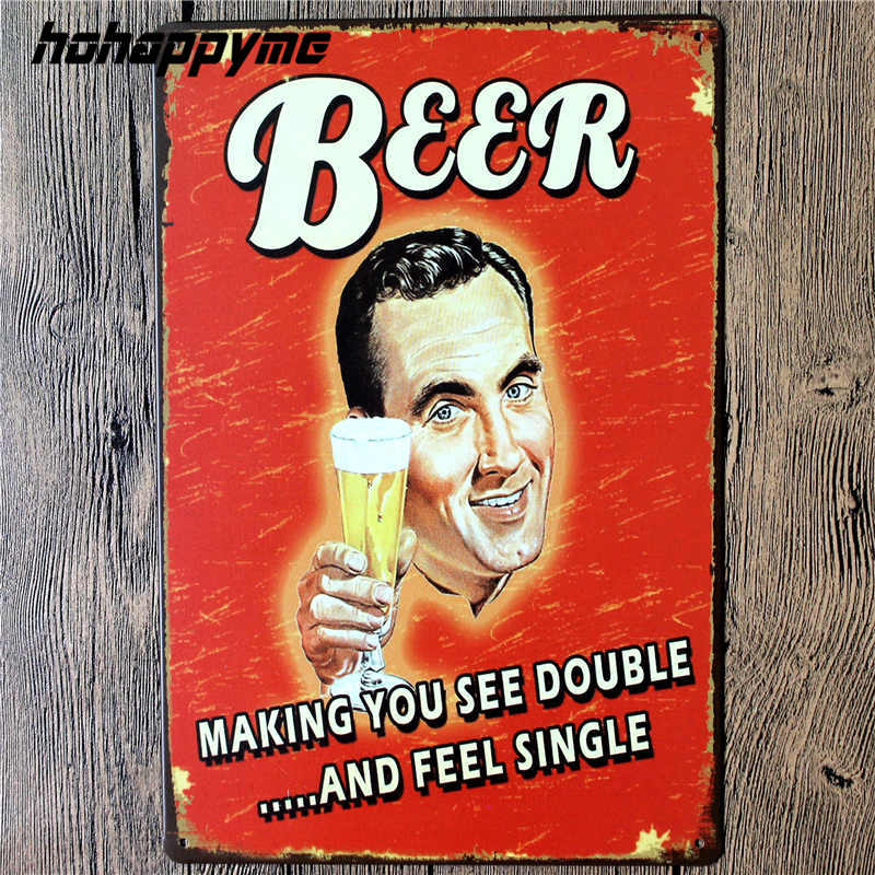 Vintage Tin Beer Signs Antique Decorative Metal Plaques Beer Carteles Vintage Metal Plaque Metal Vintage Pub 20*30cm