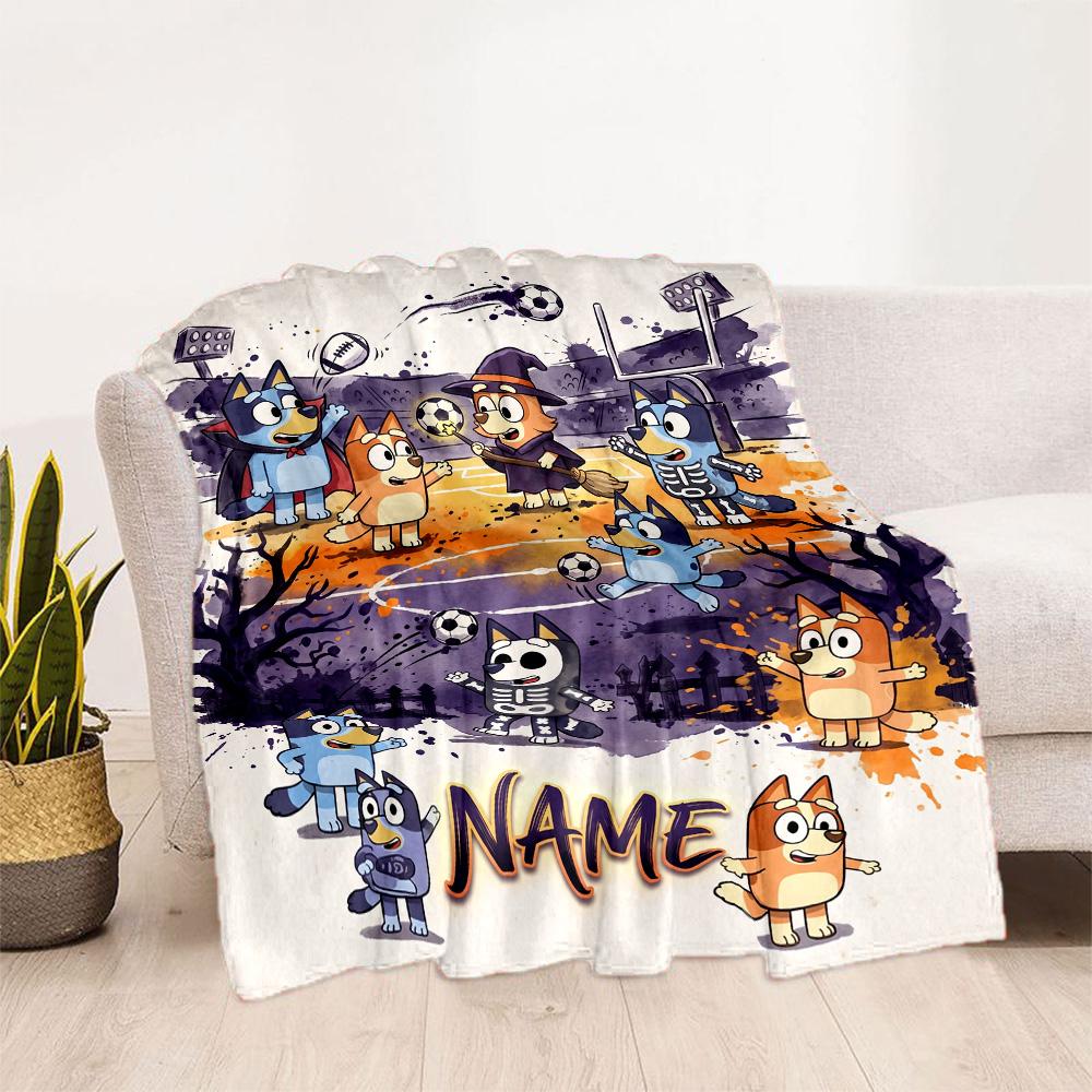Halloween Costume Party Customize Text Blanket Gift Customizable Blanket Soft & Cozy Throw For Office Office Chair Bedding Living Room