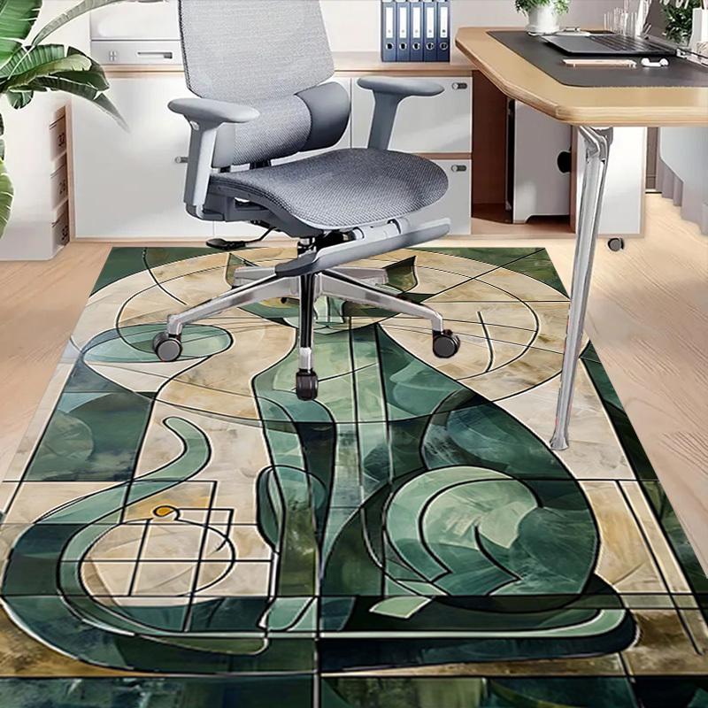 1PC cat mosaic Extra Large Non Slip Floor carpet, Office, family, Studio Large Area Rug Indoor Rugs, Bold Statement Piece