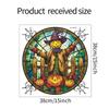 Halloween Round Pumpkin Scarecrow Glass Window Decoration Window Stickers