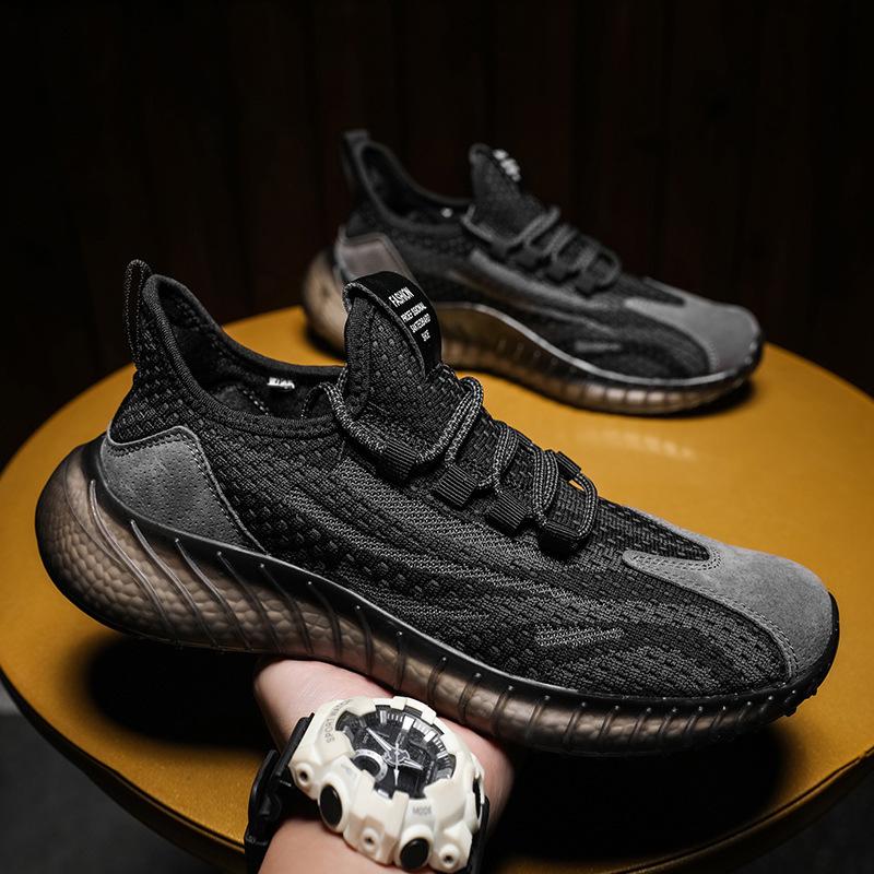 

Flyweave Мужская весенняя повседневная обувь из дышащей сетки 41 чёрный