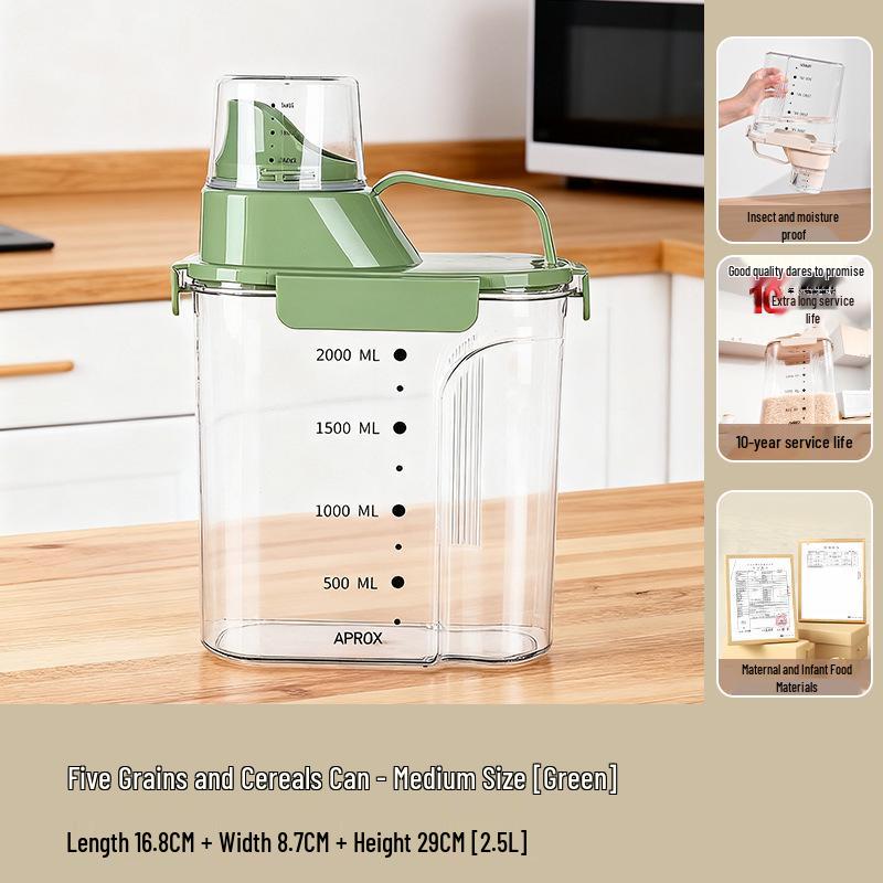 Food-Grade Kitchen Storage Box - Sealed, Thickened, Insect & Moisture-Proof, for Nuts, Cereal, Rice