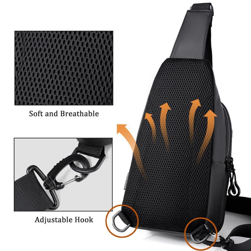 Archimas Borsa A Tracolla Unisex Con Porta USB - Zaino Convertibile Antifurto Per Viaggi E Escursionismo - 32x21x11 Cm