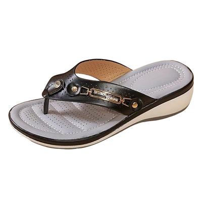 Womens Water Sandals With Hard Soles And Arch Support Wedge Heel Thick Sole Women'S Slippers Women'S Toe SandáLias Femininas