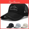 Mesh Baseball Mens Cap Mountain Embroidery Sun Protect Outdoor Breathable