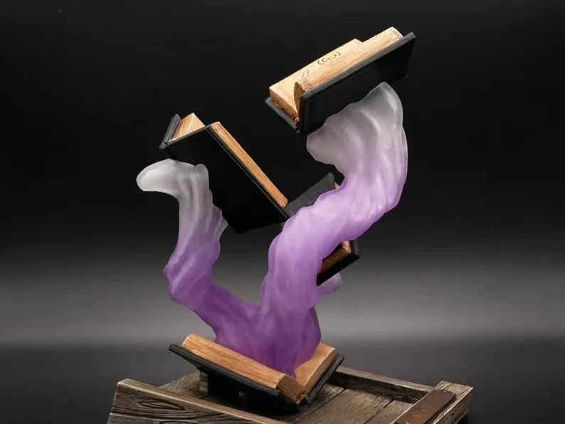 

Украшение из смолы «Башня с волшебными кубиками» — декоративный дизайн ручной работы фиолетовый