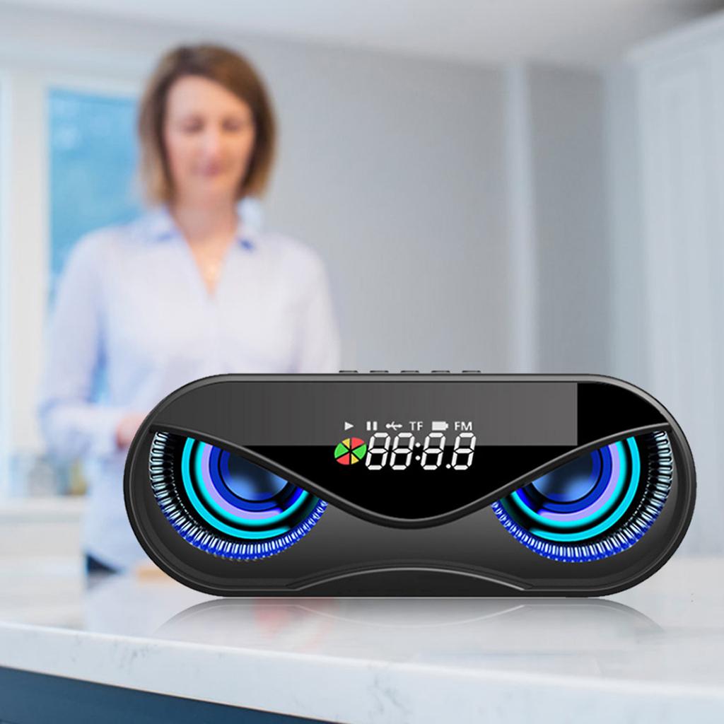 ABS Multifunktions-Wecker Bluetooth-Lautsprecher Sprachansage Anruffunktion Unabhängige Membran